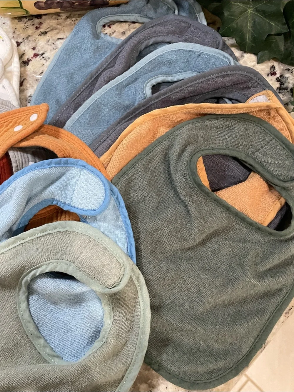 Baby Bundle of 20 Assorted Absorbent Adjustable bibs Various shapes & colors